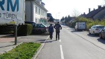 Blick auf die Wanderstrecke entlang der Trapplstra�e